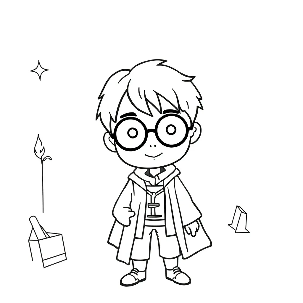Harry Potter Tovenaars Magisch Fantasie Avontuur coloring page for children