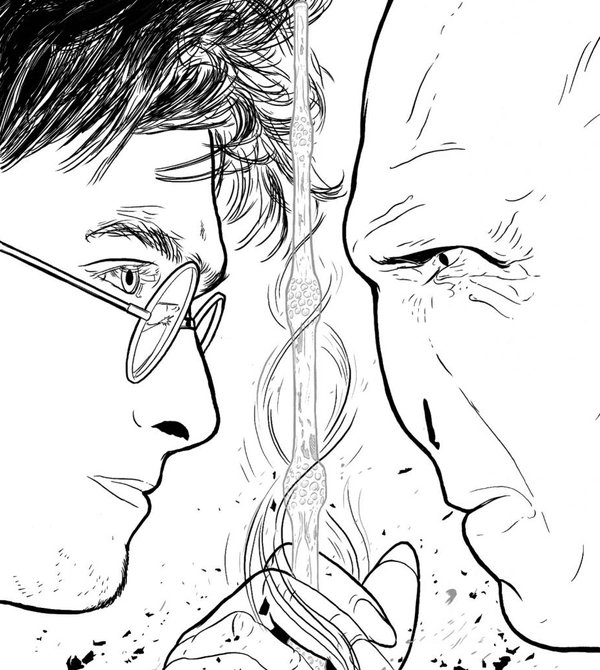 Harry Potter Und Voldemort coloring page for children