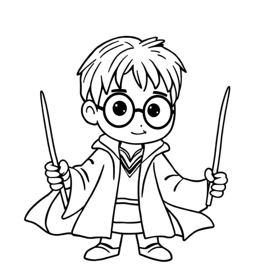 Harry Potter Zweinstein Tovenaar Magisch Avontuur coloring page for children
