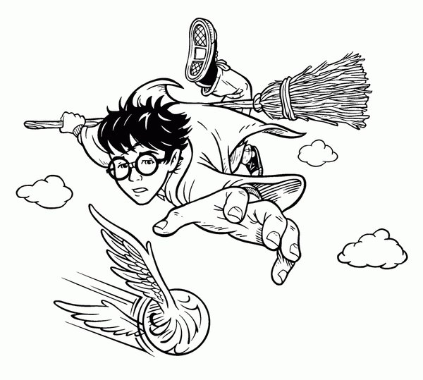 Harry Potter Zwerkbal coloring page for children