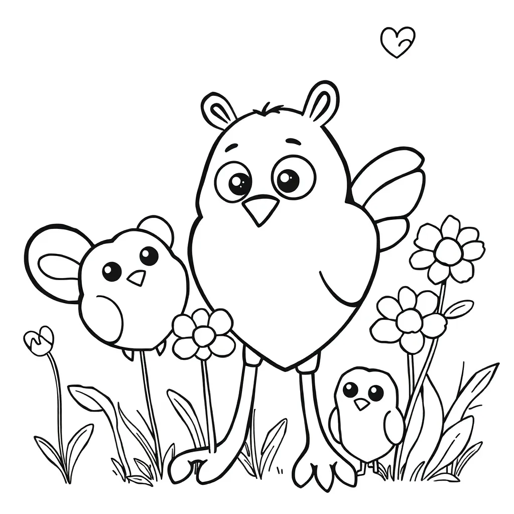 Hartjes Liefde Creatief Kinderen Tekenen coloring page for children