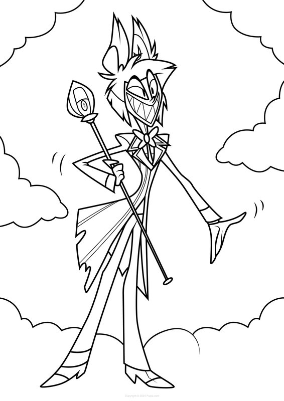 Hazbin Hotel Alastor coloring page for children