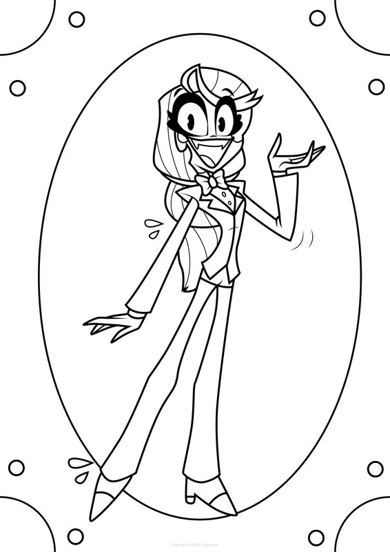 Hazbin Hotel Charlie Morningstar coloring page for children