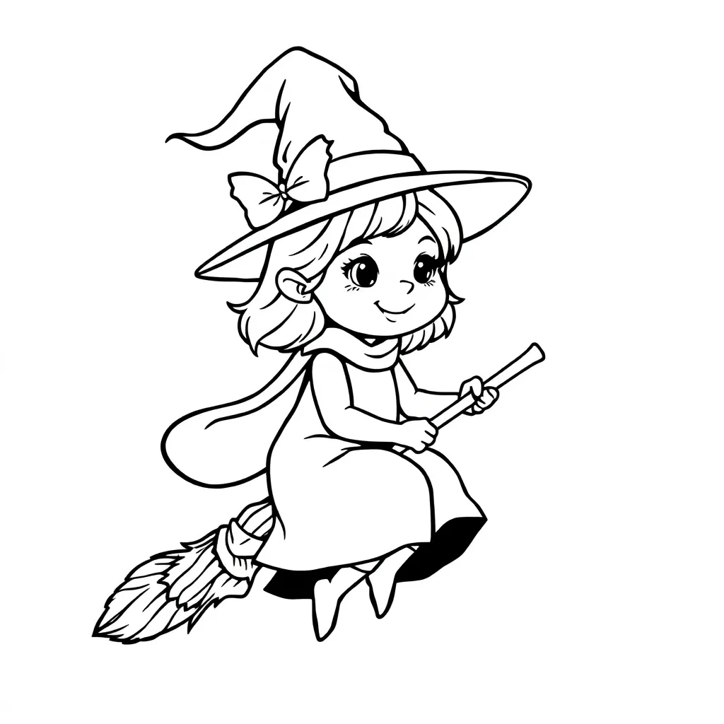 Heksen Fantasy Magisch Sprookjes Kinderactiviteit coloring page for children