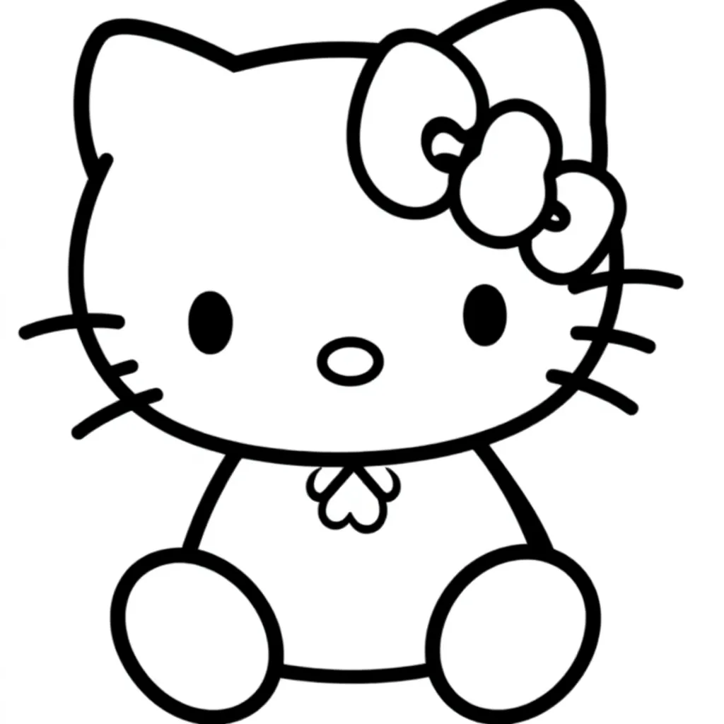 Hellokitty Vogels Schattig Creatief Kindertekening coloring page for children