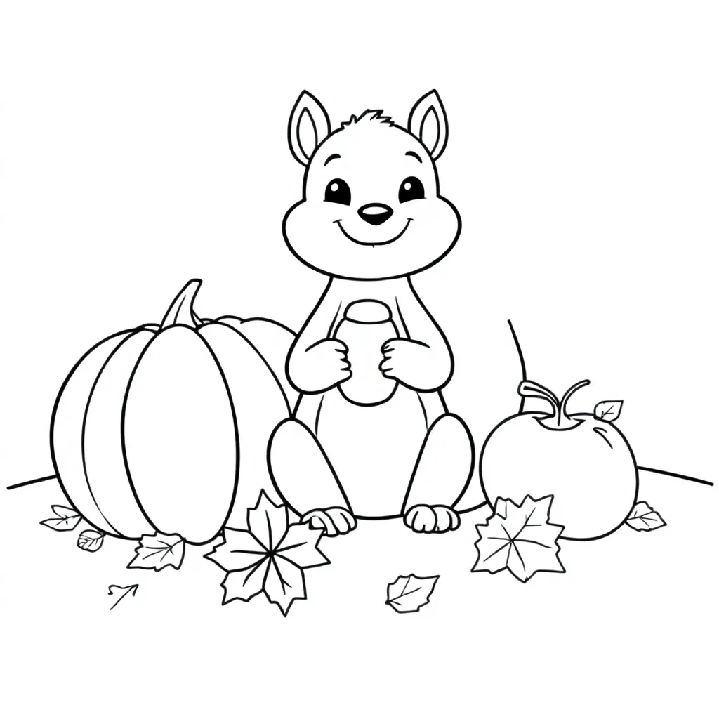 herfst coloring page for children