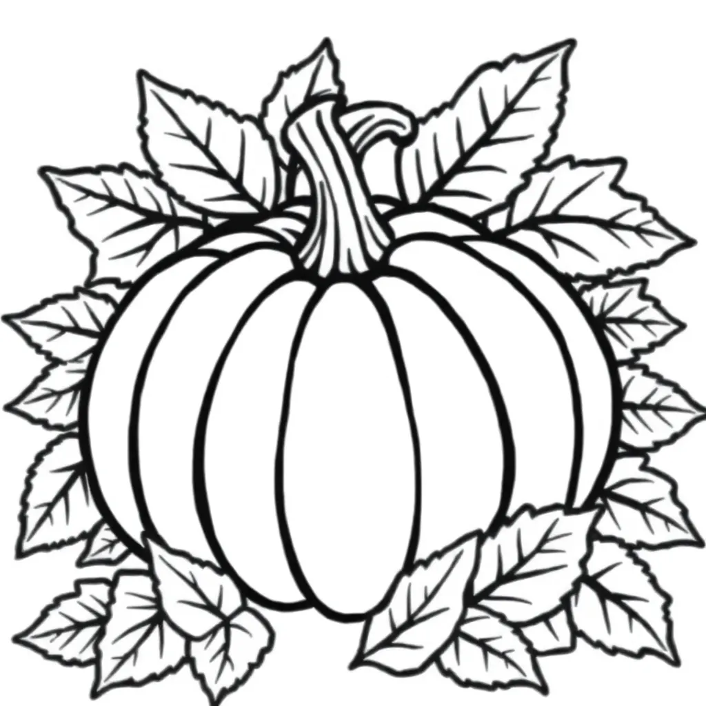 Herfst Pompoen Halloween Seizoen Creatief coloring page for children