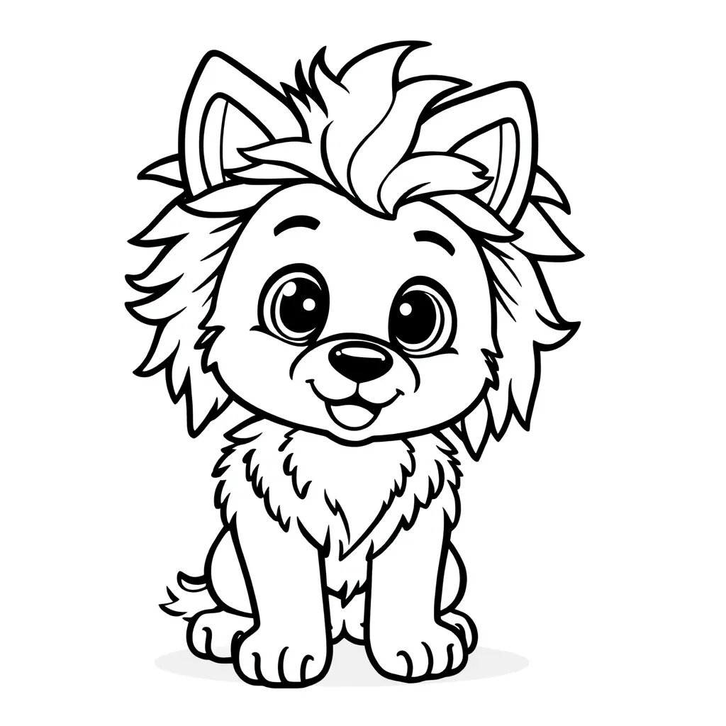 Hond Huisdier Trouw Schattig Speels coloring page for children