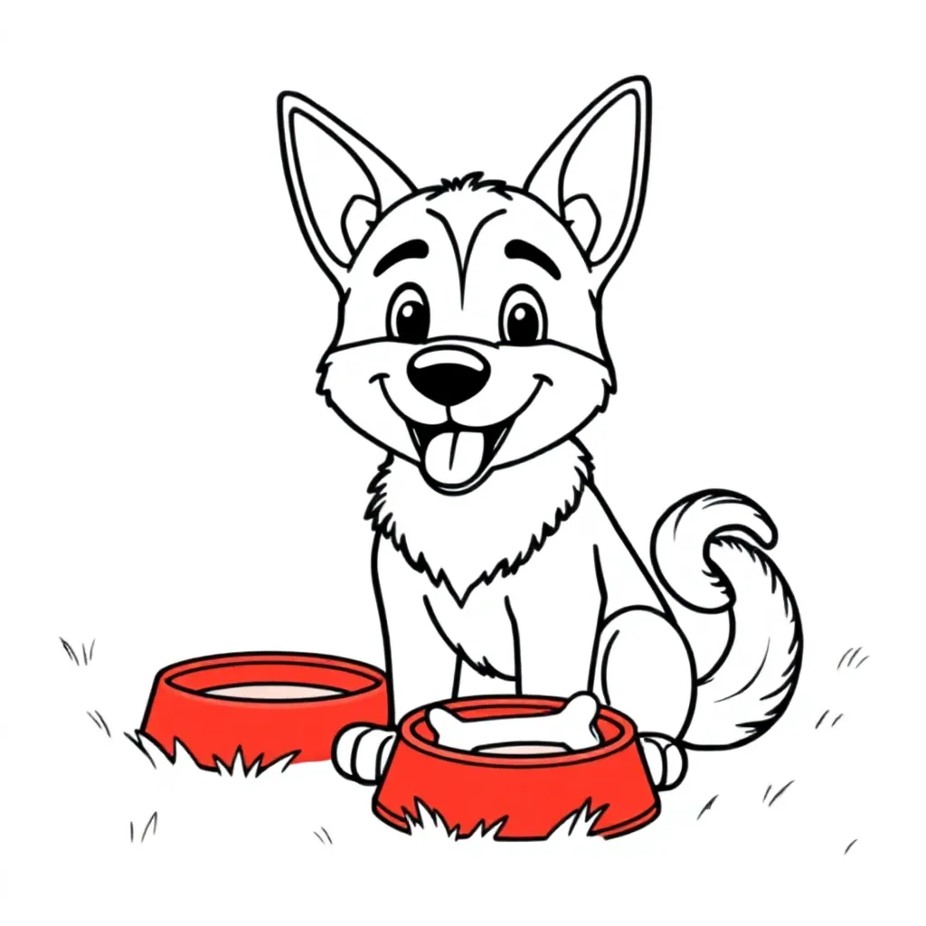 Hond coloring page for children