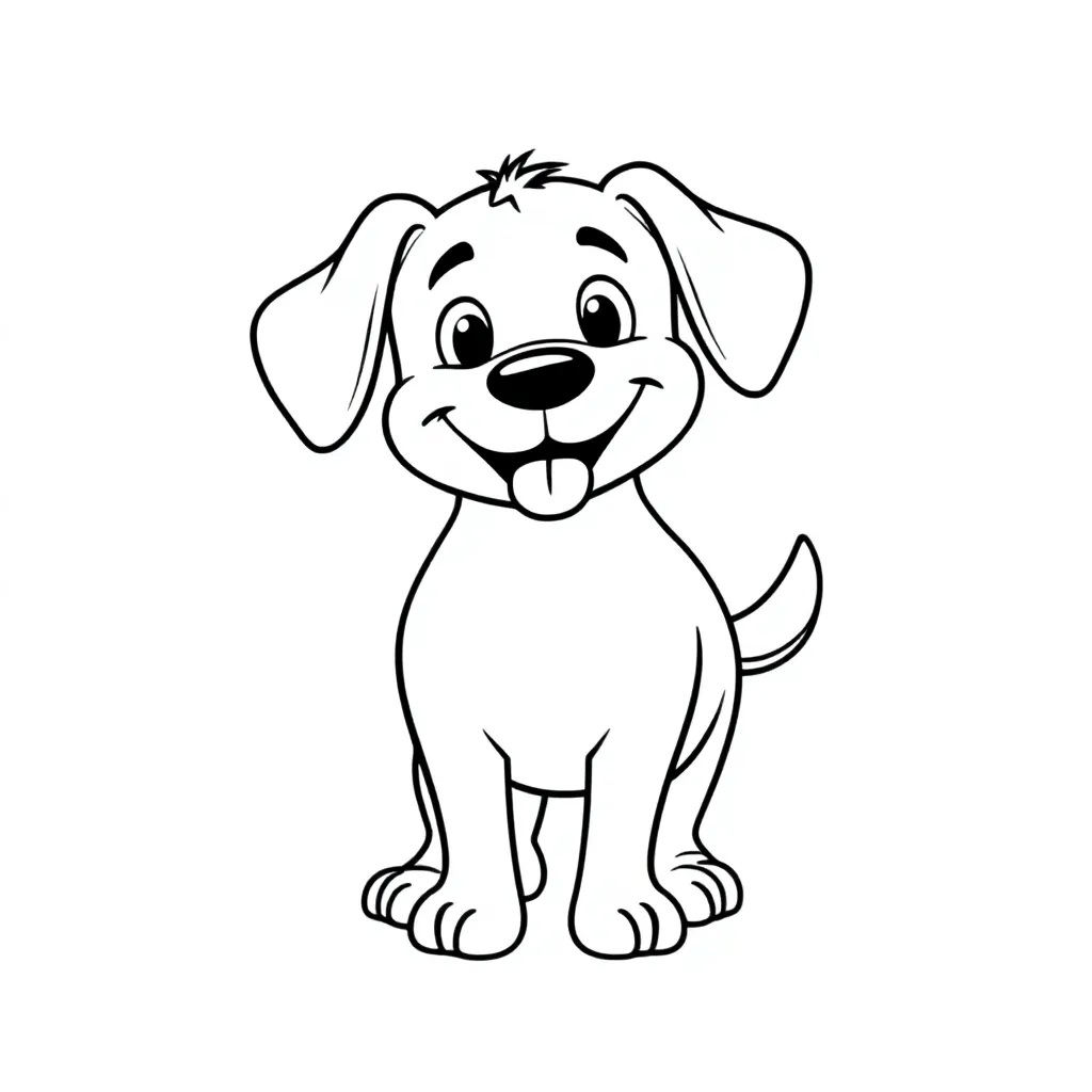 hond coloring page for children