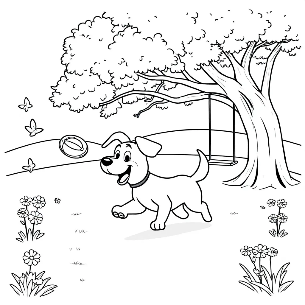 Feuille de coloriage Chien