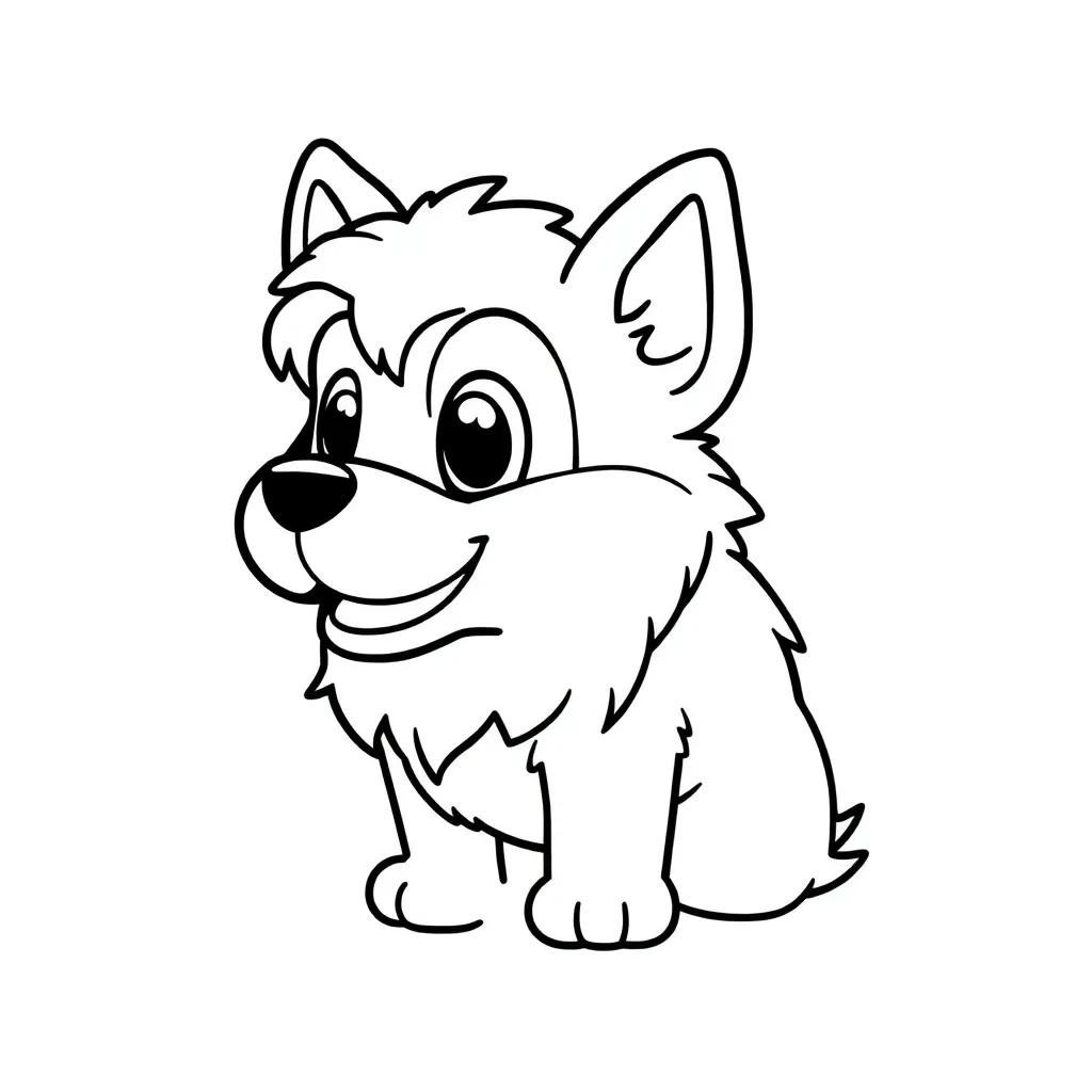 Hond Puppy Schattig Trouw Dier coloring page for children