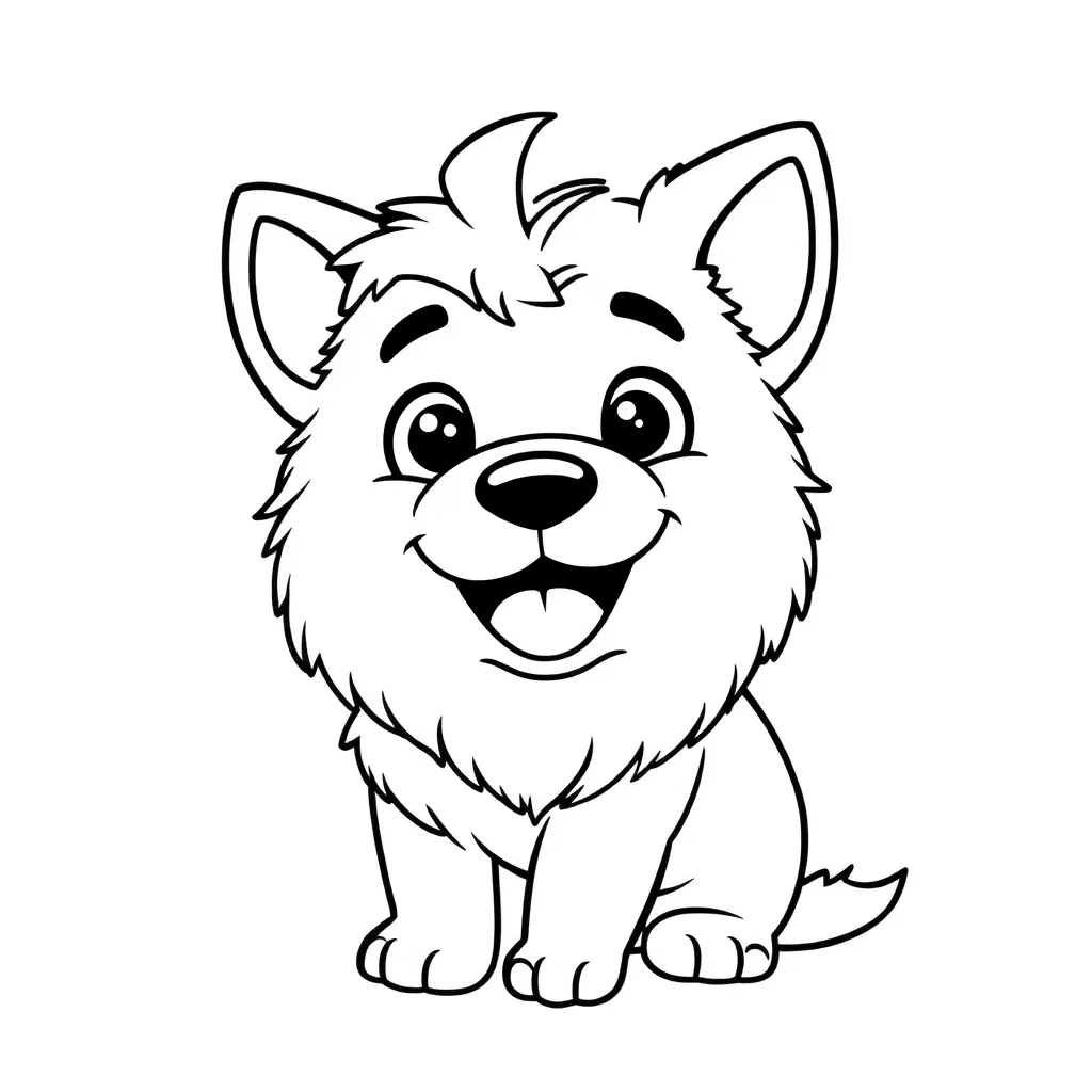 Hond Trouw Huisdier Schattig Speels coloring page for children