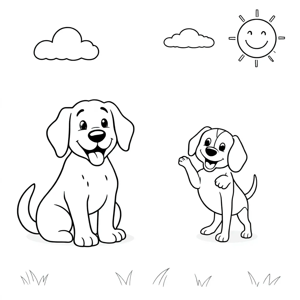 Honden coloring page for children