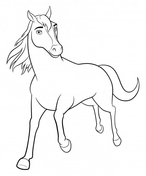 Horse Spirit coloring page for children