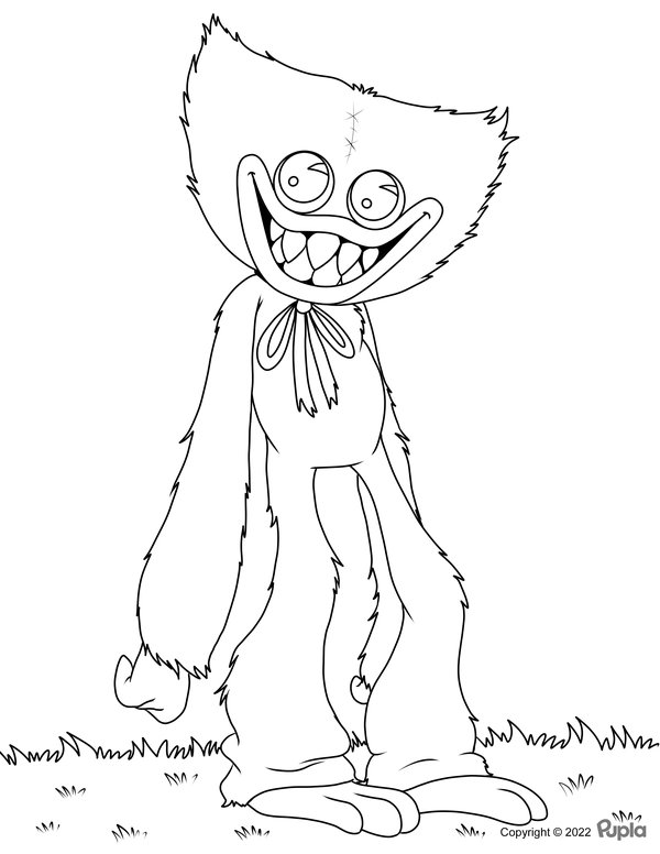 Huggy Wuggy Silly coloring page for children