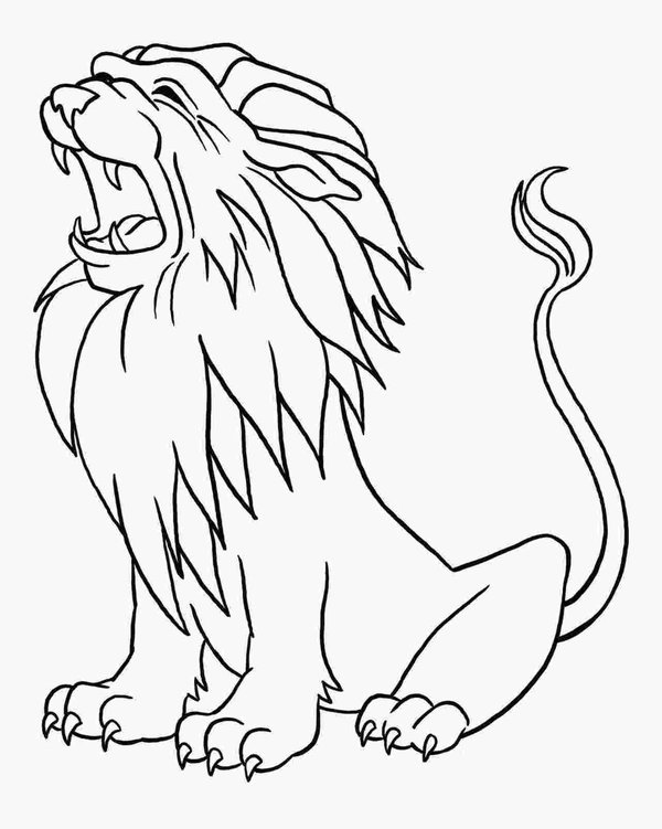 Huilende Leeuw coloring page for children