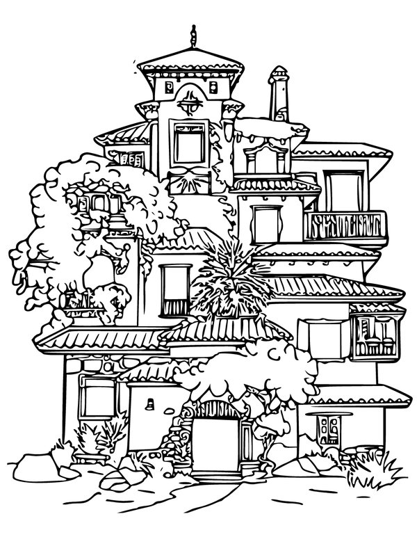 Huis Encanto coloring page for children