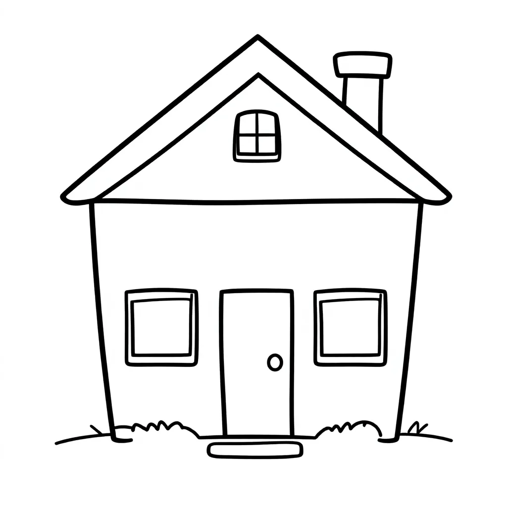 Huis coloring page for children
