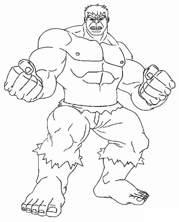Hulk Aux Poings Serres coloring page for children