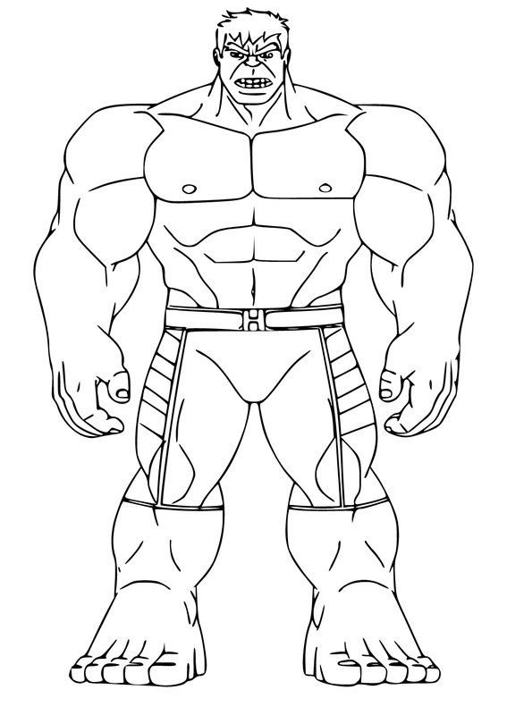 Hulk Barefeet coloring page for children