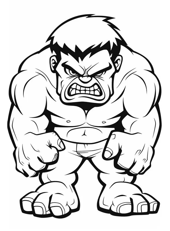 Hulk Mignon Mais En Colere coloring page for children