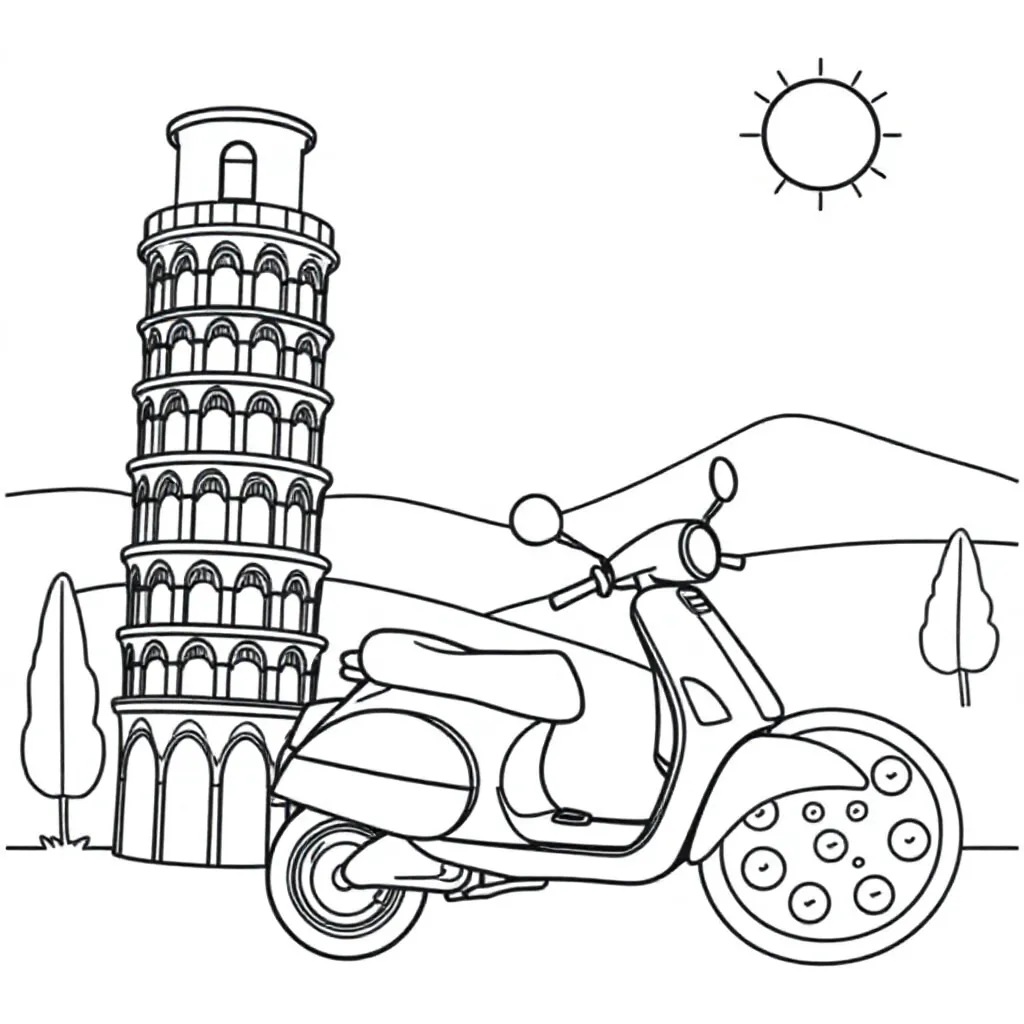 Italie coloring page for children