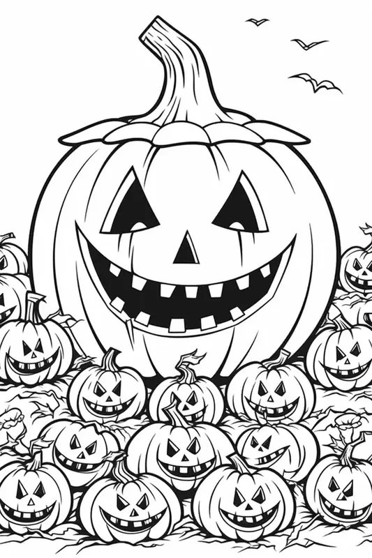 Jack O Lanterne Souriante coloring page for children
