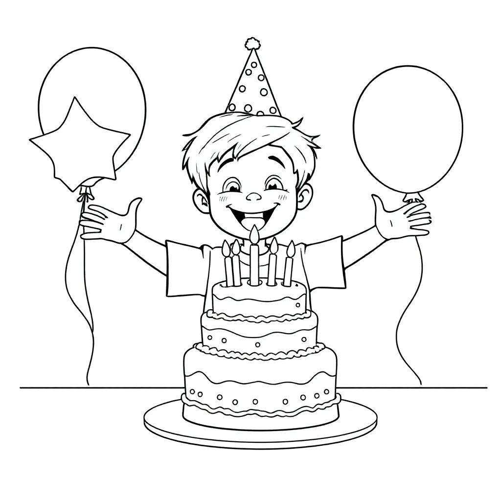 Jarig coloring page for children