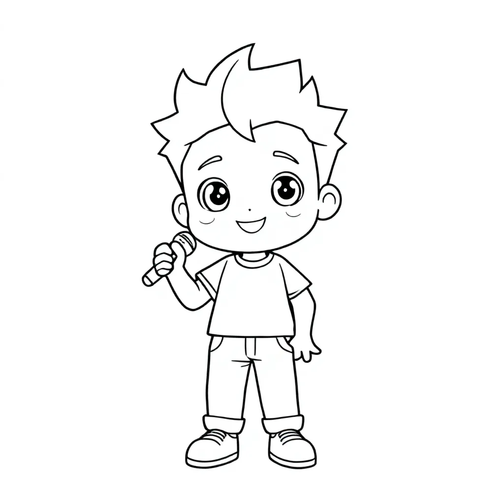 k pop kleurplaat voor kinderen