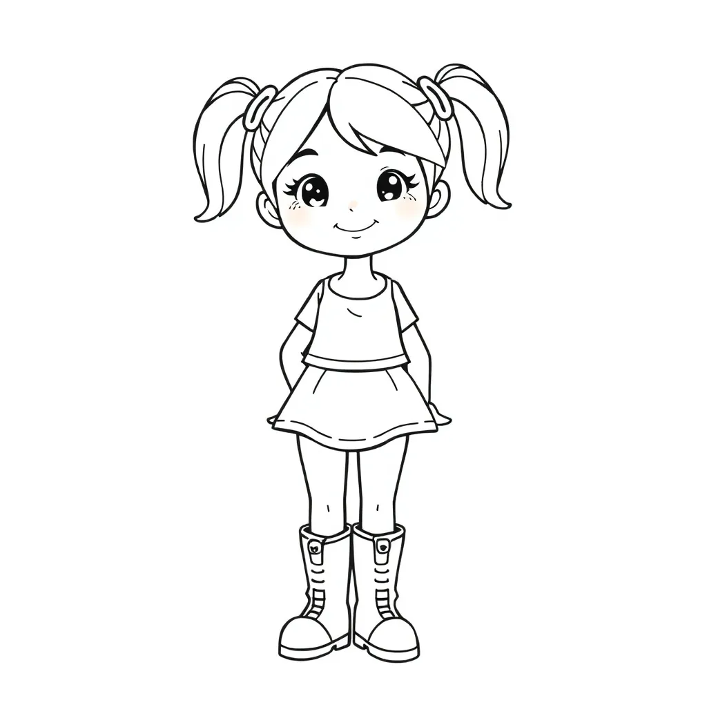 Malvorlage Kostenlos K3 Popgruppe Musik Fröhliche Zeichentrick-Stil → K3 Musik P