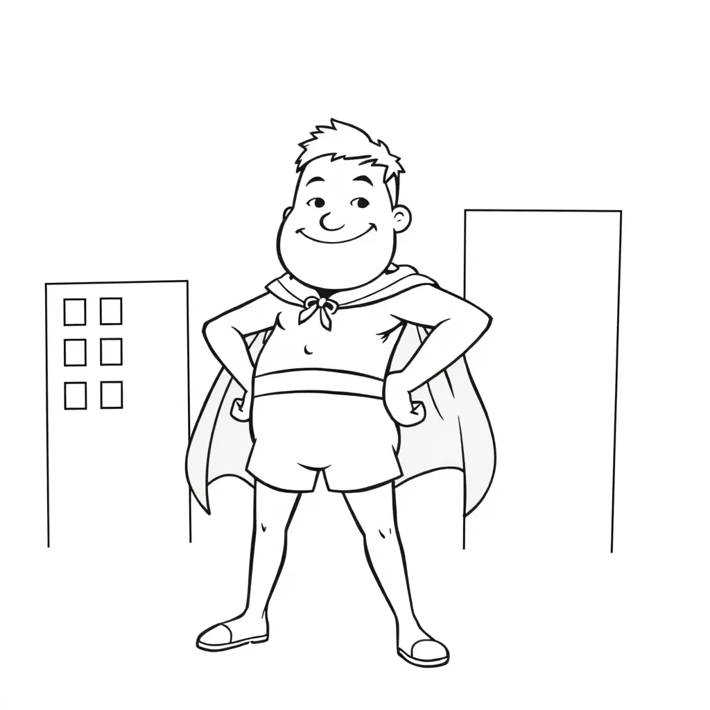 Kapitein Onderbroek Superheld Avontuur Cartoon coloring page for children