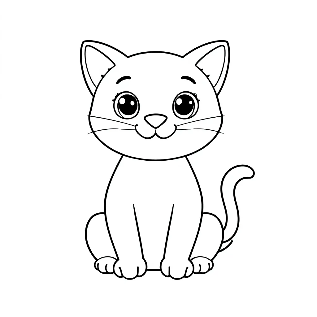 Kat coloring page for children