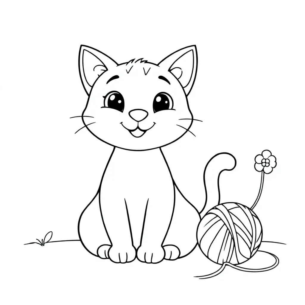 Kat coloring page for children
