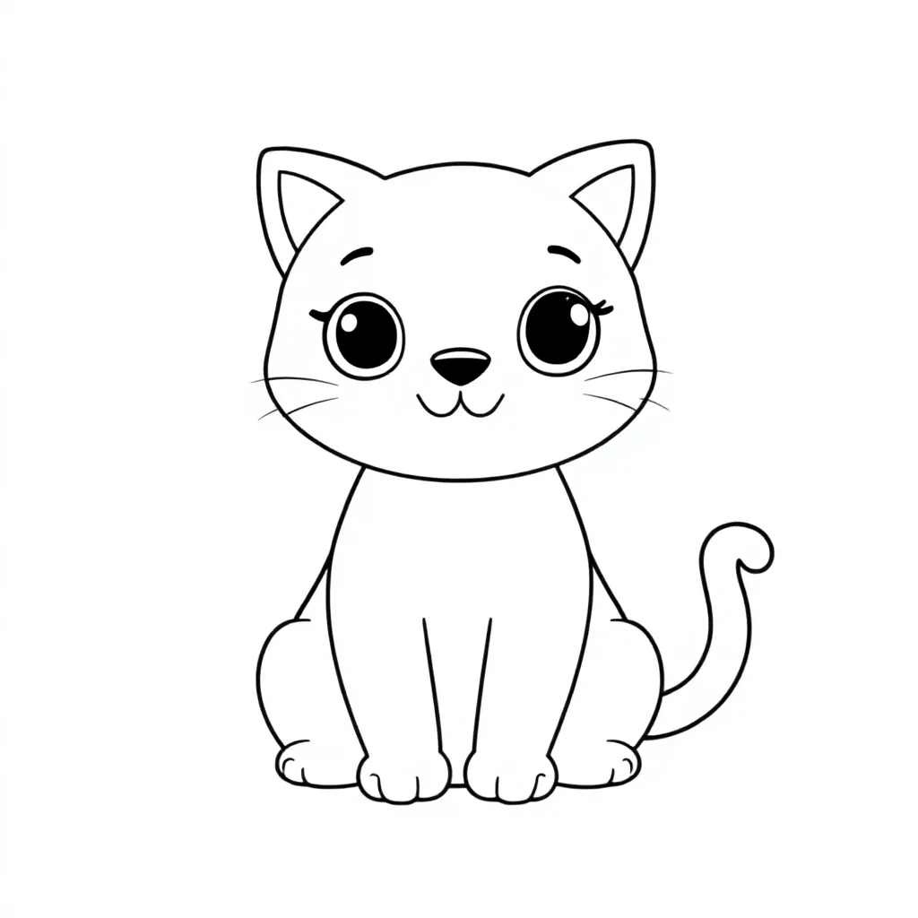 Kat coloring page for children