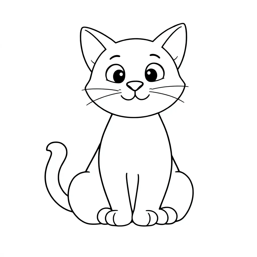 Kat coloring page for children