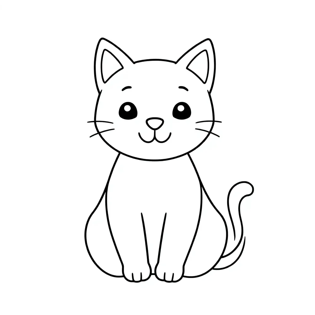 Kat coloring page for children