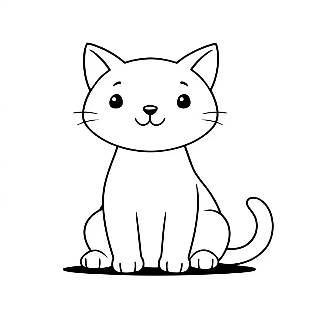 Kat coloring page for children