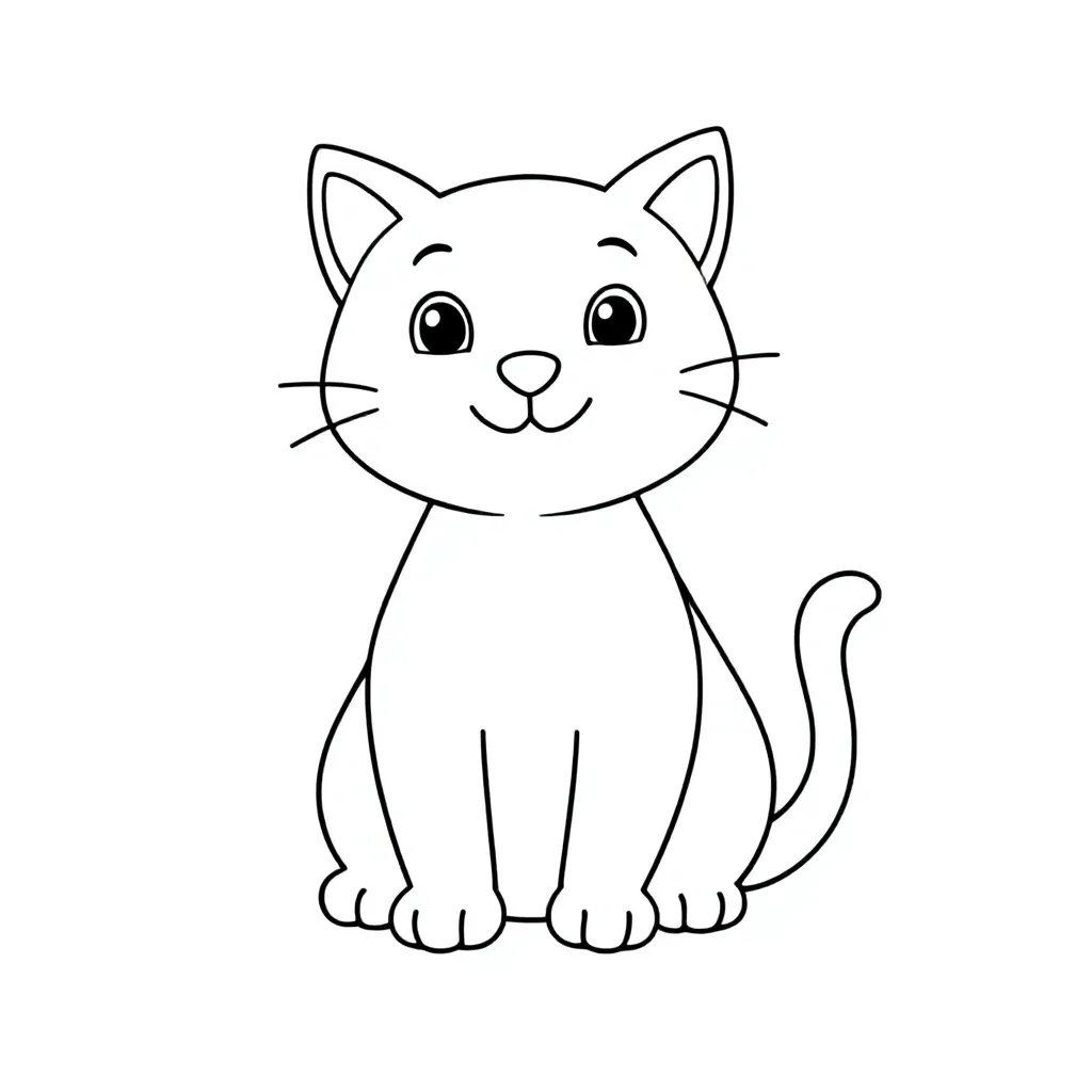 kat coloring page for children