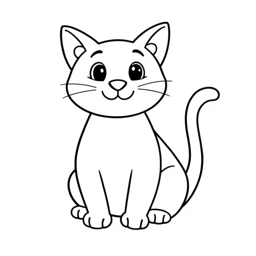 kat coloring page for children