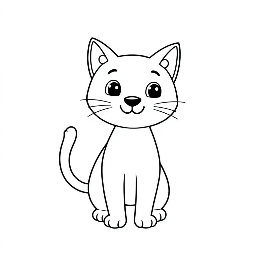 kat coloring page for children