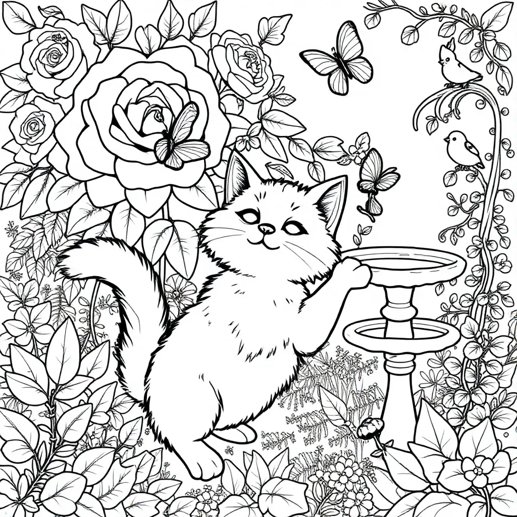 Kat coloring page for children
