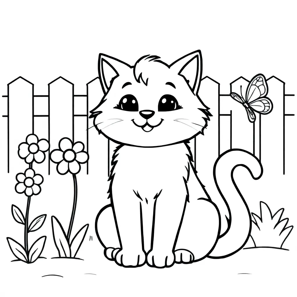 katze kleurplaat voor kinderen