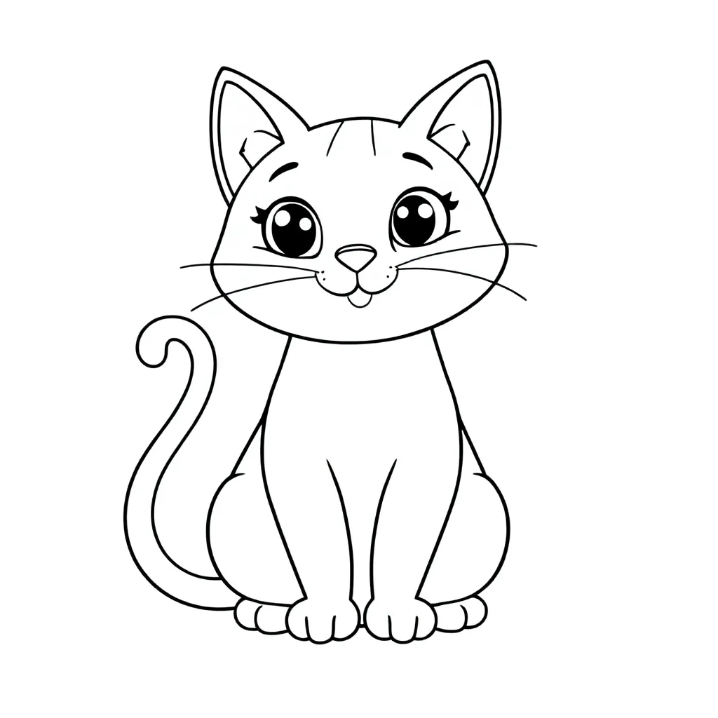 Kat coloring page for children