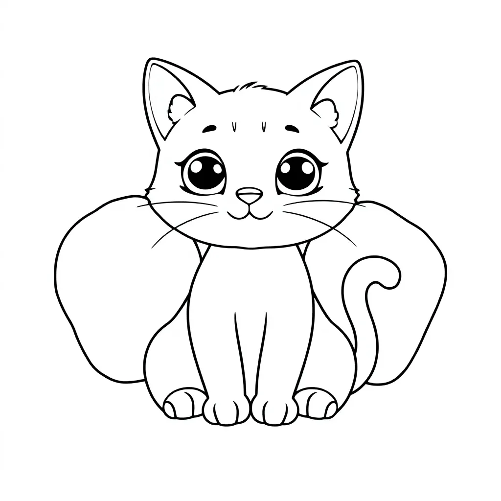 Kat coloring page for children