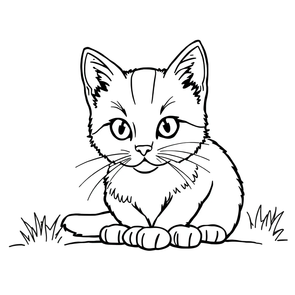 Kat coloring page for children
