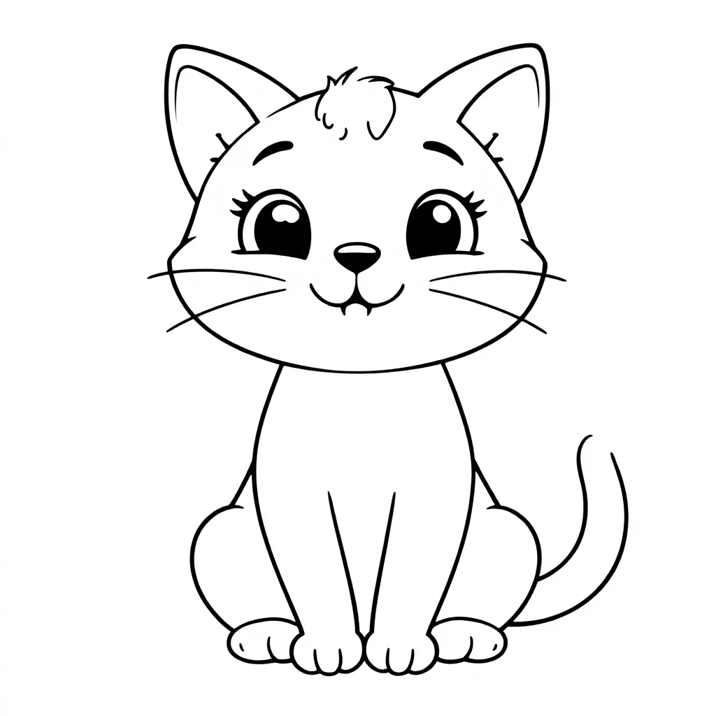 Kat coloring page for children