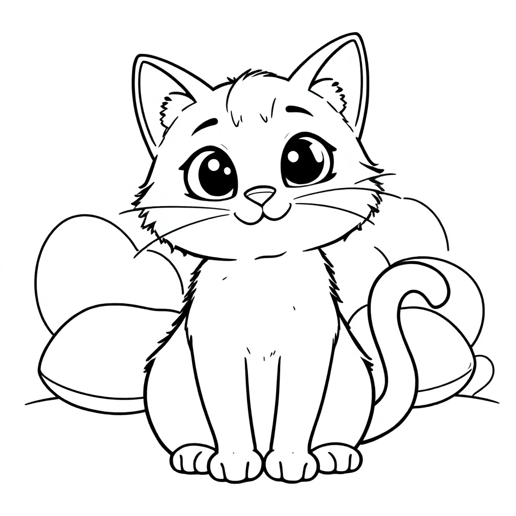 Kat coloring page for children
