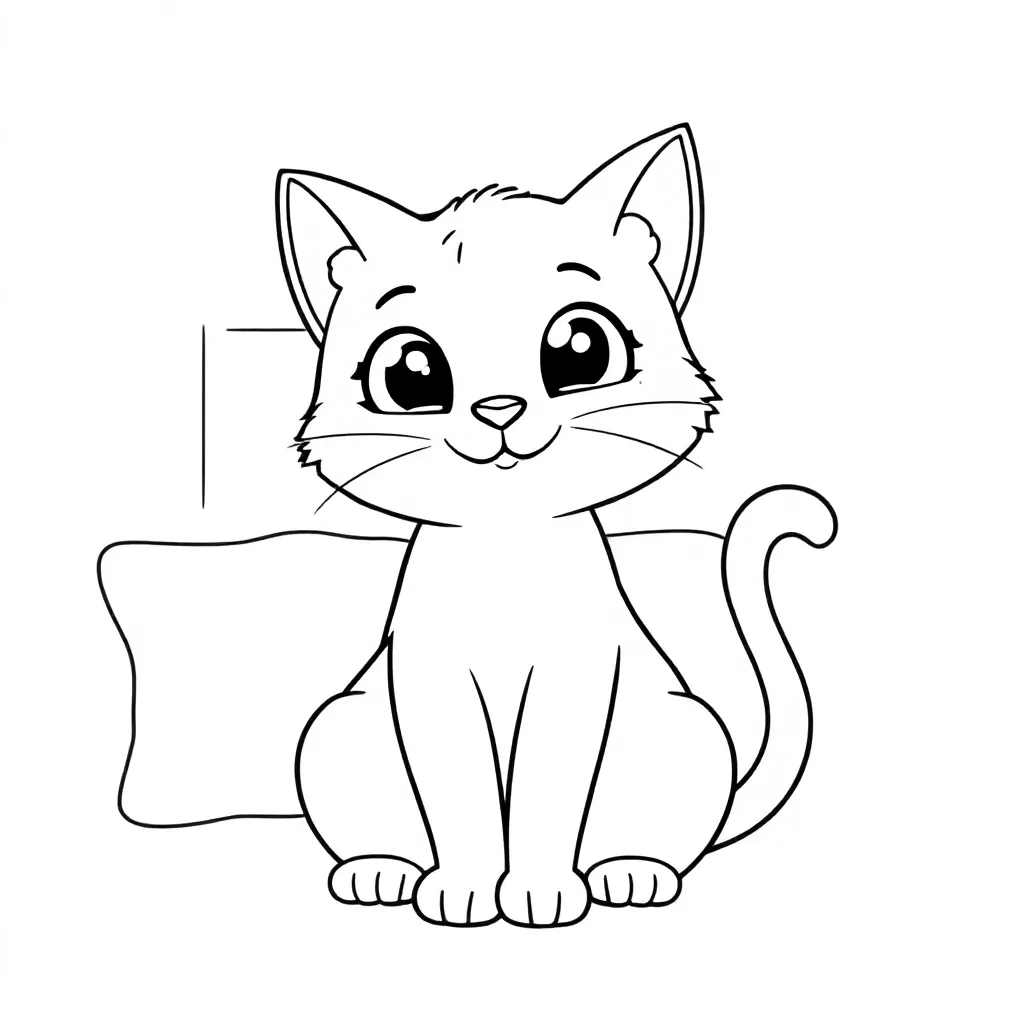 Kat coloring page for children