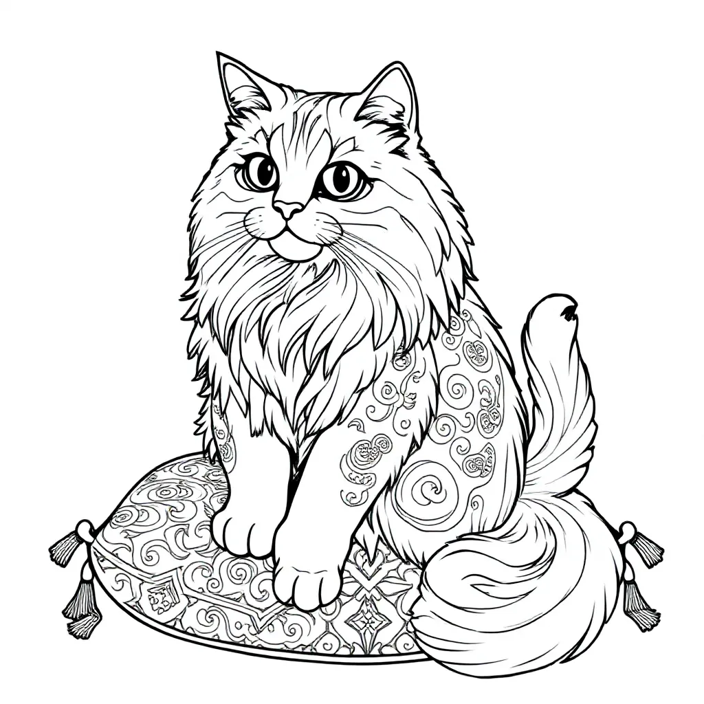 Kat coloring page for children